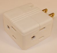 CUBE TAP 15AMP 125V 2P3W WHITE (1482W)
