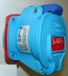 Show product details for RECEPTACLE 20A 480V 3P+G MELTRIC (63-14043)