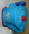 Show product details for RECEPTACLE 30A 480V 3P+G MELTRIC (63-34043)