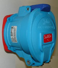 RECEPTACLE 60A 480V 3P+G MELTRIC (63-64043)