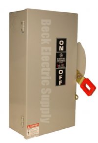 SAFETY SWITCH 100A 3P 600V FUSED GE TH3363