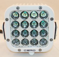 FLOODLIGHT LED 85W TYPE II WHITE ANODIZED 10-32VDC CERO SYSTEMS (HD16-85W-10-CWGDW)