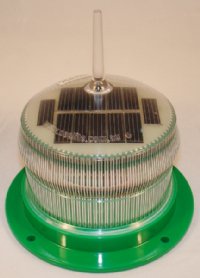 SOLAR MARINE LIGHT LED GREEN 1-2NM SEALITE (SL15 GREEN)