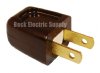 Show product details for ADD-A-TAP, MALE PLUG, 10AMP, BROWN, COOPER, 2601B-BU