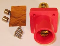 MALE PANEL MOUNT RECEPTACLE / INLET RED 400A 600V MARINCO CL40MRB-C