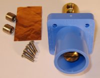 MALE PANEL MOUNT RECEPTACLE / INLET BLUE 400A 600V MARINCO CL40MRB-D