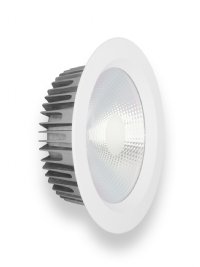 LED DOWNLIGHT (RECESSED), 15W, 100-305V AC, 3900K (NATURAL WHITE), WHITE TRIM, 1500 LUMENS, DIMMABLE DRIVER, IP44, E-LED LIGHTING, RLDL-15-39WH-HV