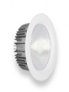 Show product details for LED DOWNLIGHT (RECESSED), 15W, 100-305V AC, 3900K (NATURAL WHITE), WHITE TRIM, 1500 LUMENS, DIMMABLE DRIVER, IP44, E-LED LIGHTING, RLDL-15-39WH-HV