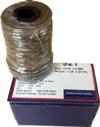 FLAX PACKING, 1/8 INCH, 1 LB SPOOL, FOR MARINE APPLICATIONS, 921-1/8