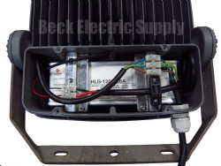 FLOODLIGHT, LED, 120W, MARINE DUTY, 100-305V AC, 90 DEGREE, E-LED, FLHQ-120-39GR-09HV (DISCONTINUED - NO LONGER AVAILABLE)