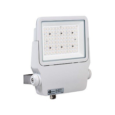 FLOODLIGHT, LED, 50W, MARINE DUTY, 90-305V AC, 90 DEGREE, DIMMABLE, E-LED,  FLNG-050-39WH-09HV