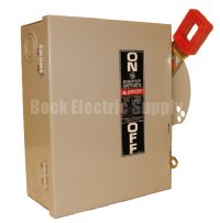 SAFETY SWITCH 30A 3P 600V FUSED GE TH3361