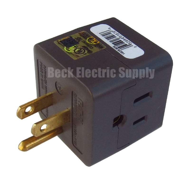 CUBE TAP / CURRENT TAP 15AMP 125V 2P3W BROWN 1482B COOPER 1482BBOX
