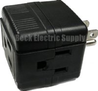 CUBE TAP / CURRENT TAP, 15AMP, 125VAC, 2P3W, 1875W, BLACK, LEVITON, 692E