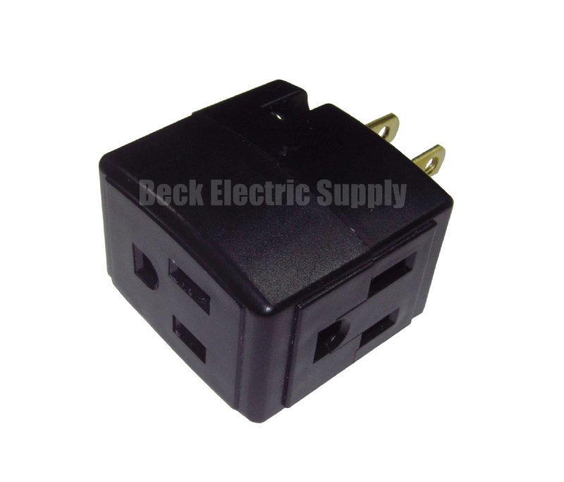 CUBE TAP / CURRENT TAP 15AMP 125V 2P3W BLACK LEVITON 692E (OUT OF STOCK)