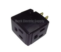 Show product details for CUBE TAP / CURRENT TAP 15AMP 125V 2P3W BLACK LEVITON 692E (OUT OF STOCK)