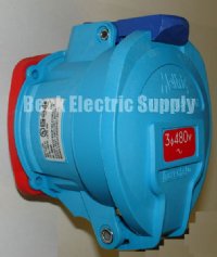 RECEPTACLE 60A 480V 3P/G MELTRIC 63-64043