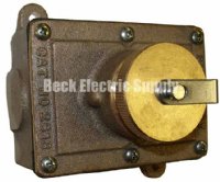 MARINE RECEPTACLE 1-GANG 20A 2P3W BRONZE PAULUHN / EATON / CROUSE-HINDS 2613B-125