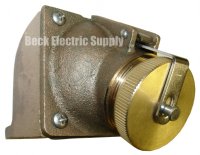 MARINE RECEPTACLE ANGLED 1-GANG 20A 2P3W BRONZE PAULUHN / EATON / CROUSE-HINDS 2632B-125