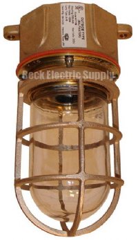 FIXTURE 100W BRONZE, CEILING MOUNT, VAPOR PROOF - JELLY JAR, EATON / CROUSE-HINDS / PAULUHN 717B