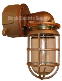 FIXTURE 100W BRONZE, 90DEG, VAPOR PROOF - JELLY JAR, EATON / CROUSE-HINDS / PAULUHN 729B