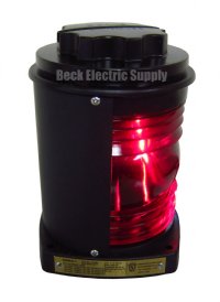 RED SIDE LIGHT (PORT), 112.5 DEGREE, 2NM, PERKO 1127RA0BLK 1127-RAO-BLK