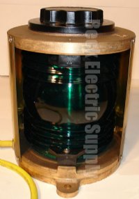 SIDE LIGHT, GREEN, 112.5 DEGREE, 120V, 3NM, PERKO 1172GE0PLB 1172-GEO-PLB