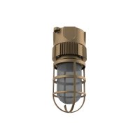 LED VAPORPROOF FIXURE, BRASS, 17W, 5600K, CEILING MOUNT, 100-277VAC, PHOENIX, VB-C-17LED-CW-FGC