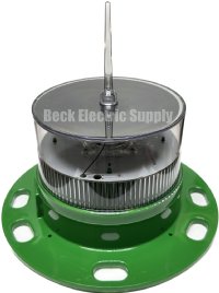 SOLAR LED MARINE LIGHT / HAZARD MARKER LIGHT GREEN 2-3NM SEALITE (WIDE BASE UNIT), SL-60LB-G, SL60 GREEN, SL-60-G